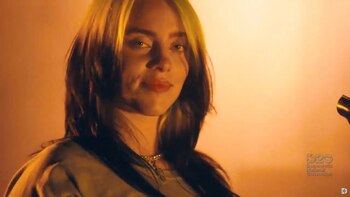 La cantante Billie Eilish durante