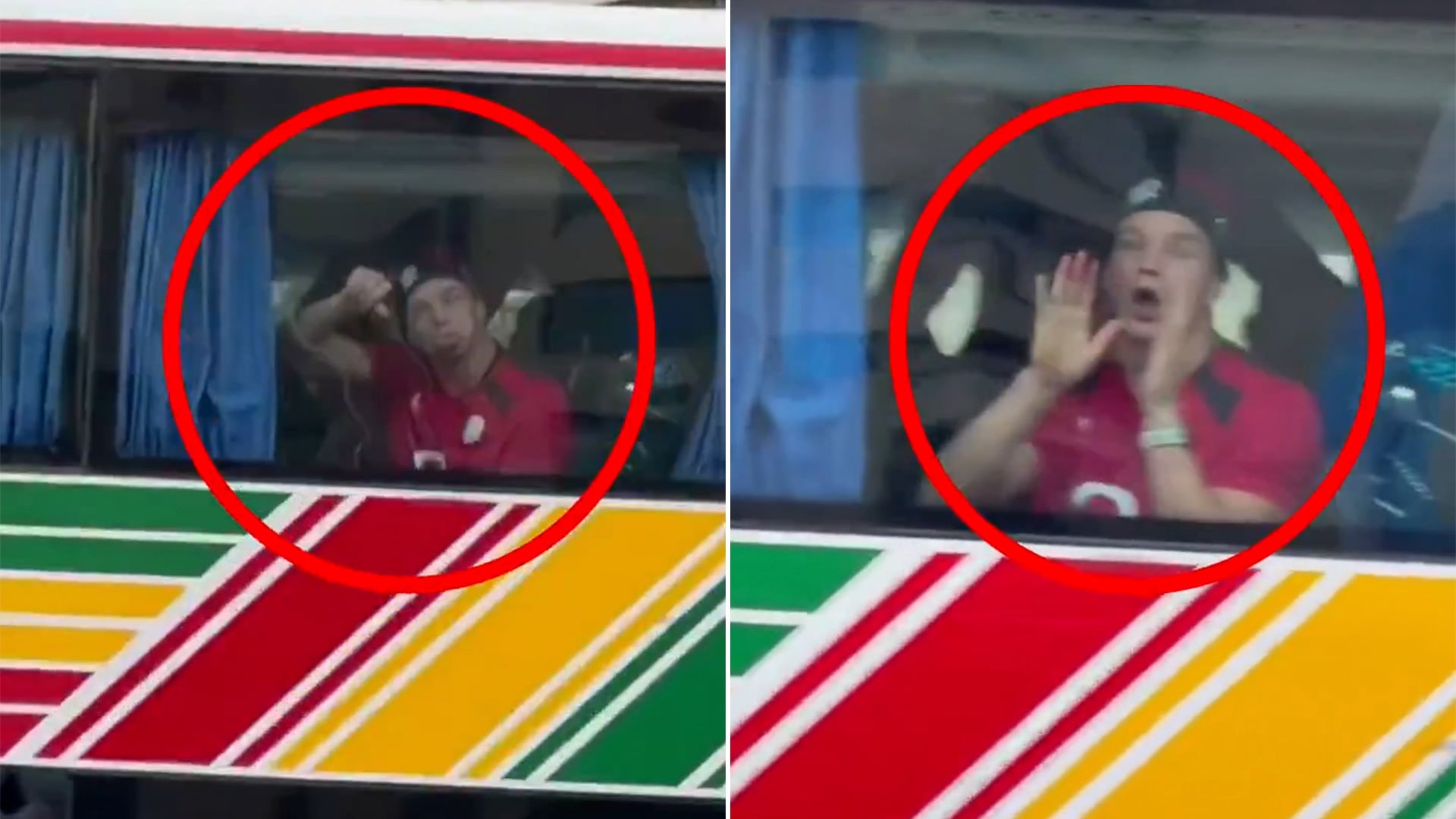 Los provocadores gestos de una figura del rugby inglés hacia los fanáticos argentinos reunidos en el Obelisco por el Mundial