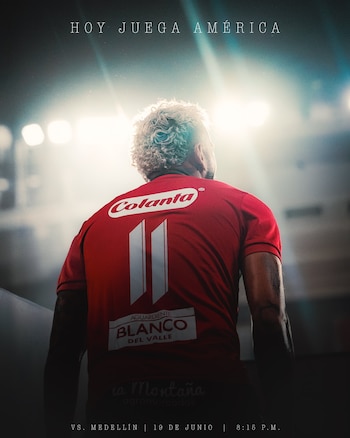 Con Duván Vergara como protagonista, así presentó el cuadro escarlata su último partido del semestre - crédito @AmericadeCali / X