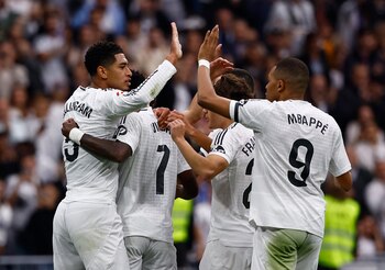 Jude Bellingham y Kylian Mbappé