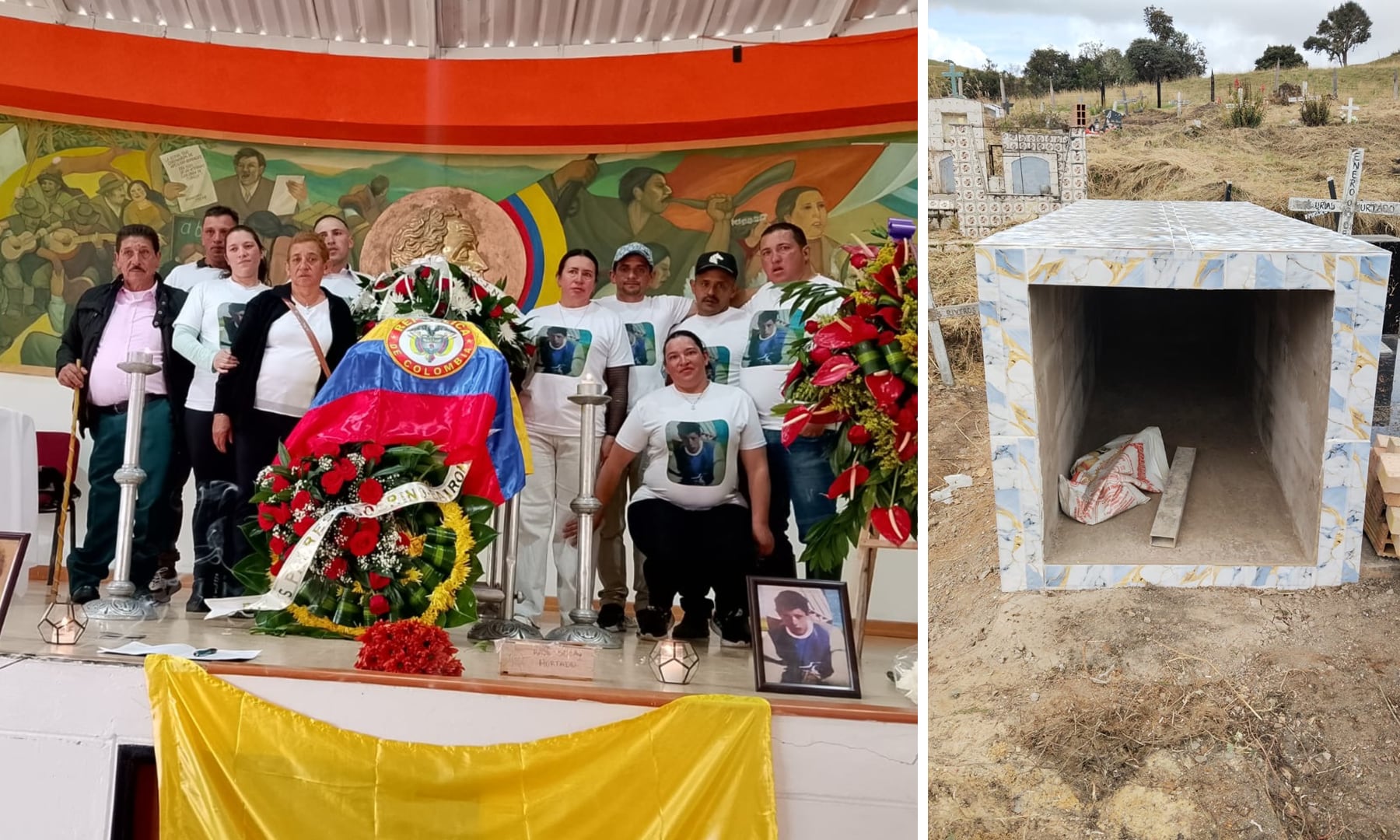 El cuerpo de Raúl Sosa Hurtado fue entregado el 12 de septiembre de 2025. Ese mismo día, se llevó a cabo un acto conmemoratiivom y el 13 de septiembre, se realizaron las honras fúnebres - crédito Suministradas a Infobae Colombia
