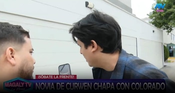 Curwen confirma que sigue con Carla Campos tras ampay: “Es mi vida, mi amor, mi tesoro”. Captura: Magaly TV La Firme.