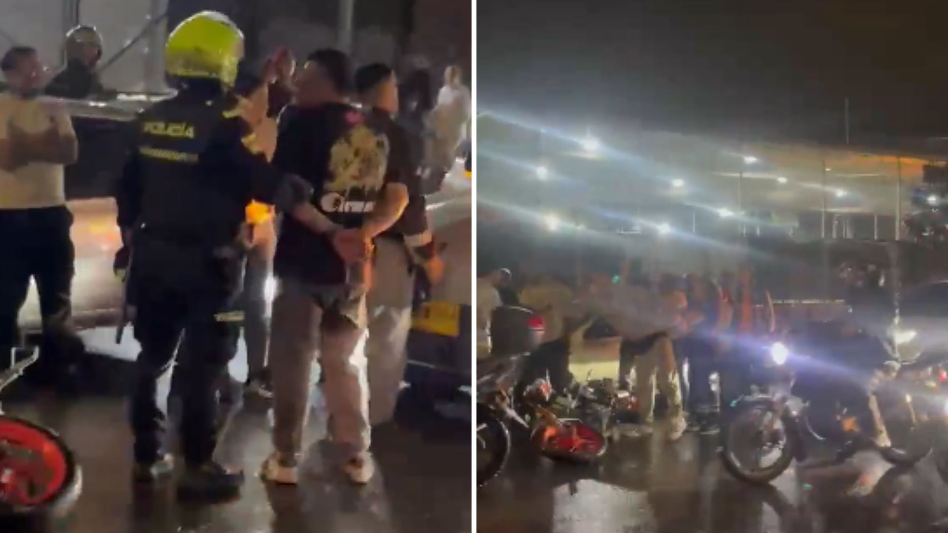 En video quedó registrado como un aparente choque entre un automóvil y una motocicleta terminó a los golpes en Bogotá