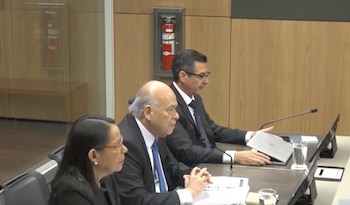 El presidente de la Corte Suprema de Justicia, Orlando Aguirre, compareció ante la Comisión de Nombramientos para defender el proceso de selección de magistrados propietarios y suplentes. Crédito: Captura Video Asamblea Legislativa