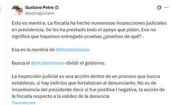 Petro negó que existan pruebas