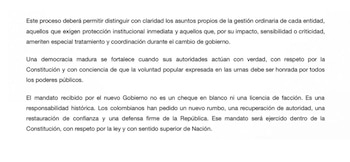 José Manuel Restrepo y los objetivos del proceso de empalme