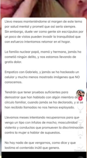 Familia de la expareja de