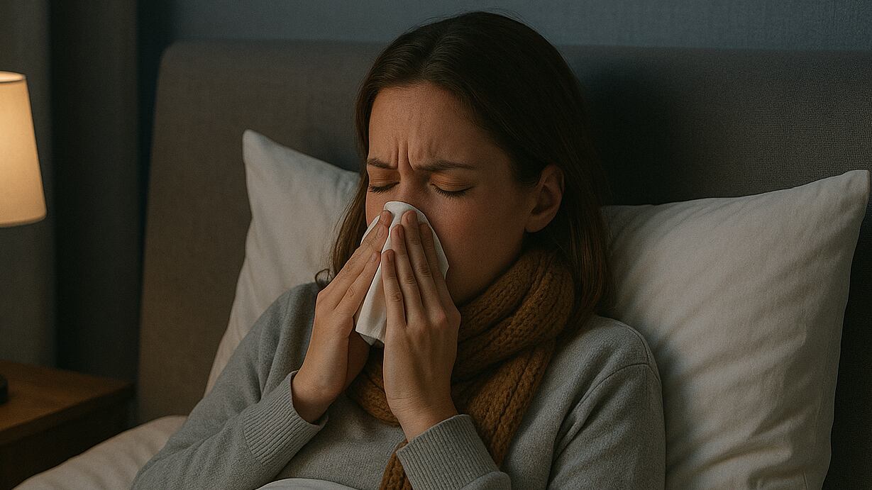 Las infecciones respiratorias, como el resfriado común, son desencadenantes frecuentes de brotes de herpes labial, según la Cleveland Clinic (Imagen Ilustrativa Infobae)