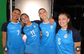 Kiara Montes junto a Marina Scherer, Nicolle Abreu y Waleska Toro en la interna de Regatas Lima.