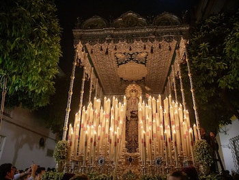 La Virgen de Nuestra Señora de la Concepción de la Hermandad del Silencio, en Sevilla. (EFEJulio Muñoz)