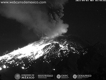 Popocatépetl, explosión