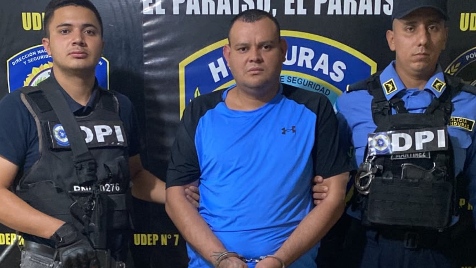 Urías Lobo fue capturado en Danlí después de quedar involucrado en la polémica por un video con un menor.(FOTO: Proceso HN)