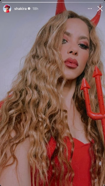 Shakira se disfrazó de diabla