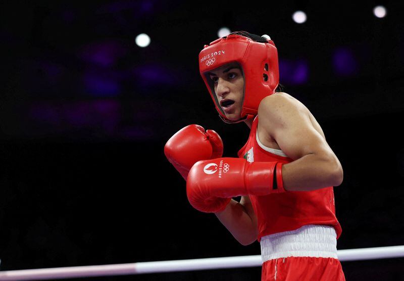 Imane Khelif en los Juegos Olímpicos de París 2024, donde ganó la medalla de oro en boxeo (REUTERS/Isabel Infantes)