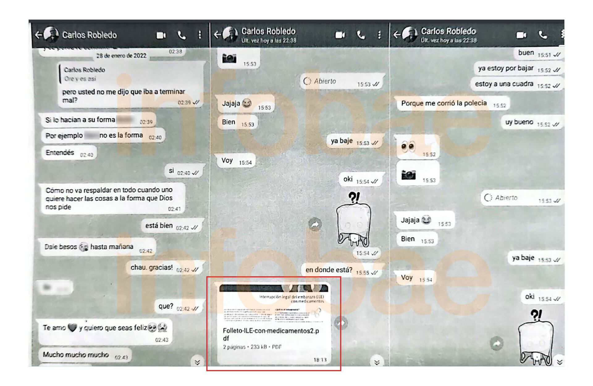 Los chats del pastor condenado con una de las víctimas