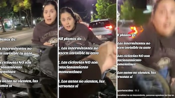 Ciclista exhibe a conductora argentina