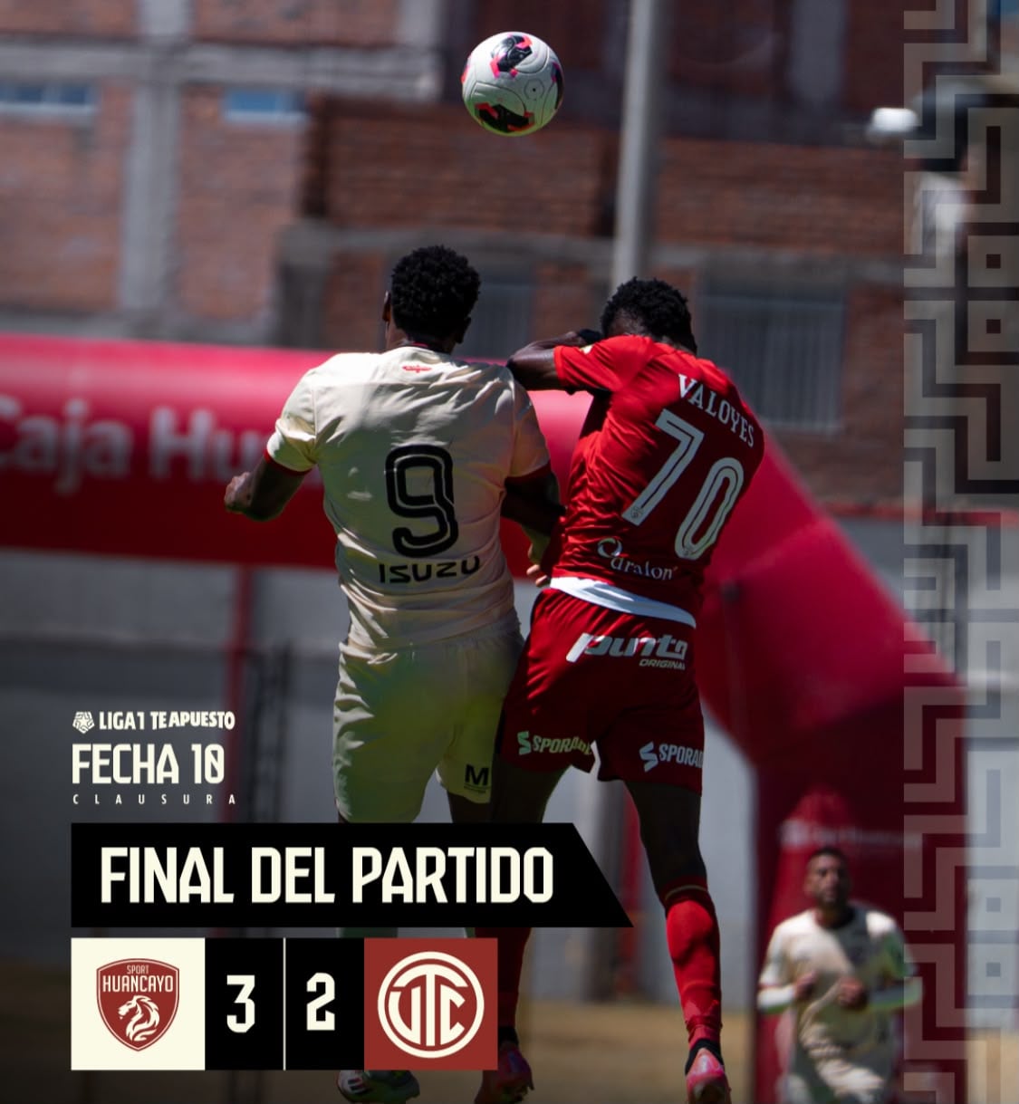 UTC perdió 3-2 ante Sport Huancayo en la fecha 10 y no ha podido ganar en lo que va del Torneo Clausura 2026.