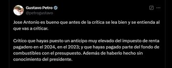 Respuesta de Gustavo Petro al