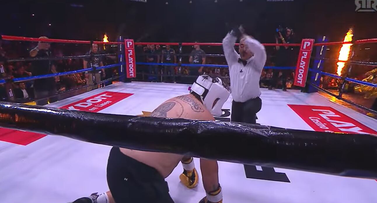 El nocaut de Alfredo Adame a Carlos Trejo encendió debates sobre la seriedad y la seguridad en el boxeo de espectáculo. (Captura de pantalla)