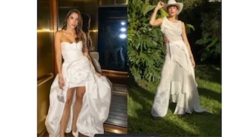 Cada vestido acompañó un momento especial de la jornada, reflejando el significado y el estilo que Daniela quiso imprimir en su celebración - crédito @daniela_ospina5/ Instagram