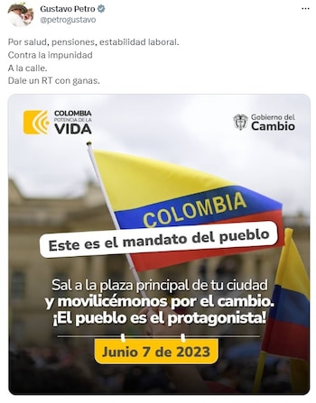 Trino del presidente Petro invitando