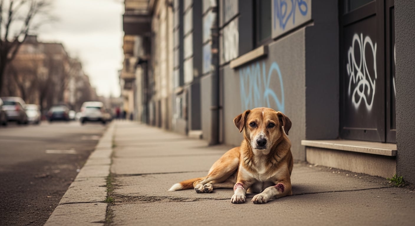 Un perro reposa sobre la vereda luego de haber sido maltratado y abandonado (Imagen Ilustrativa Infobae) (Imagen Ilustrativa Infobae)