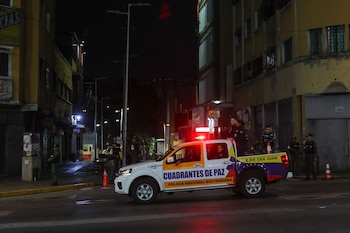 La presencia de vehículos militares