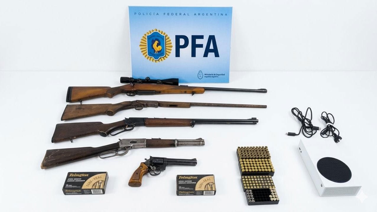 Las armas encontradas en el domicilio del joven de 24 años