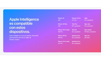 Apple Intelligence no es compatible con todos los dispositivos de dicha compañía. (Apple)
