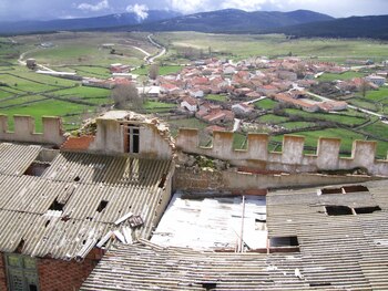 Vista de la localidad de Galve de Sorbe desde el castillo (Foto: Asociación Cultural Castillo de Galve)