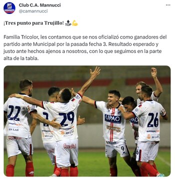 Mannucci comunicó que ganó los