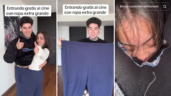 TikToker usa ropa gigante para