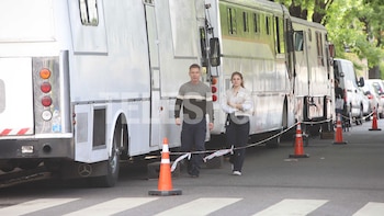 Adrián Suar filmando en Versailles