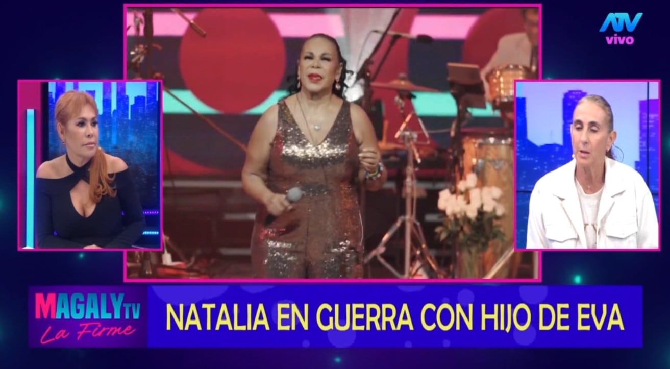 Natalia Málaga en Magaly TV: “Eva Ayllón no es mi pareja, es mi amiga”. Infobae Perú / Captura TV - Magaly TV La Firme