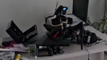 Vandalizaron la sede del sindicato