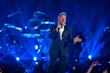 MIAMI, FLORIDA - FEBRUARY 20: Ricardo Montaner performs live on stage during Univision's Premio Lo Nuestro 2020 at AmericanAirlines Arena on February 20, 2020 in Miami, Florida. (Photo by Jason Koerner/Getty Images)