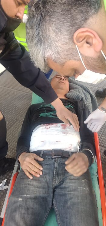 Uno de los heridos luego