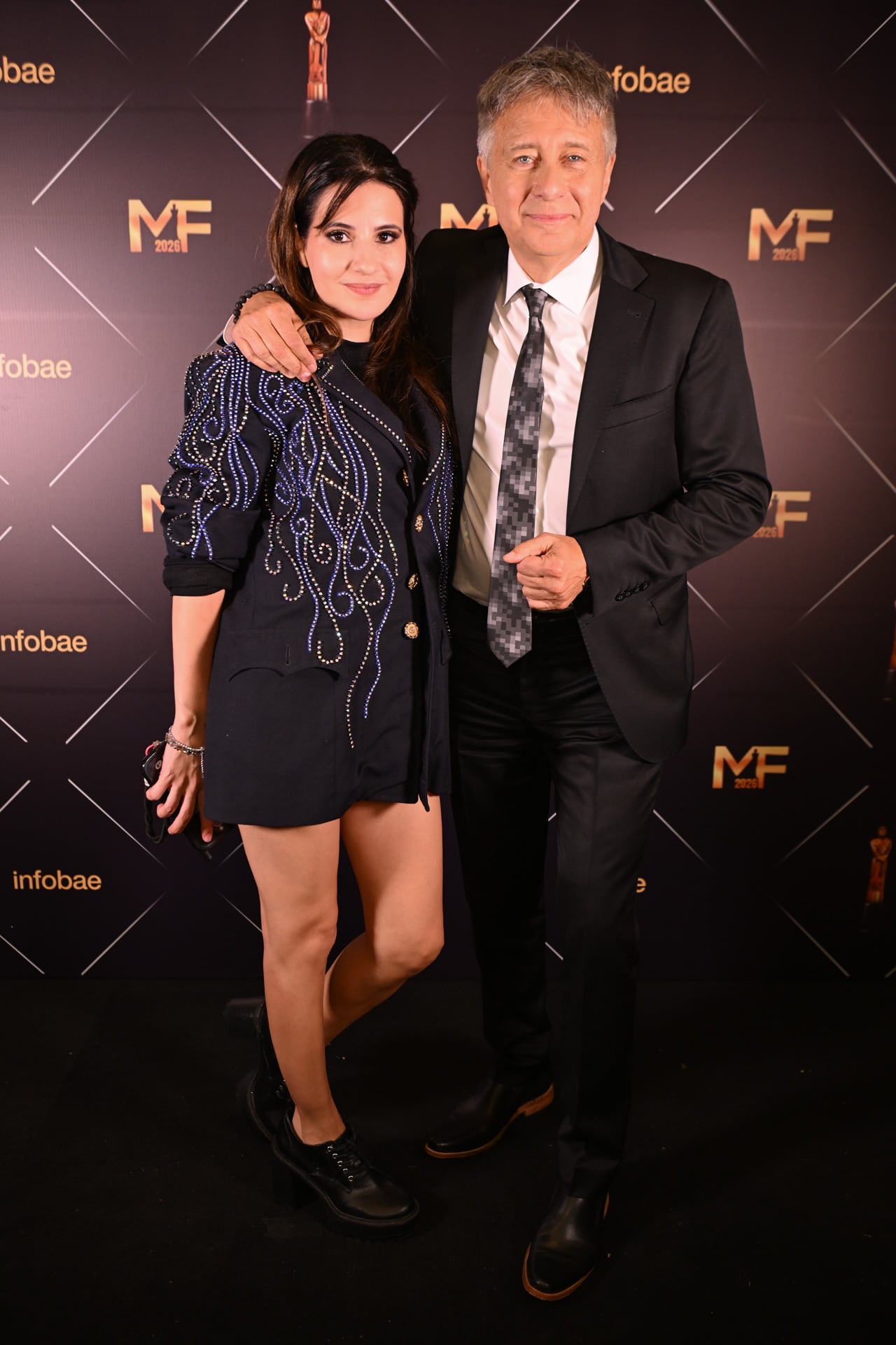Rolando Graña junto a su esposa, Giselle Krüger
