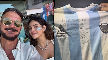 Ricardo Arjona y su hija apoyaron a la selección Argentina