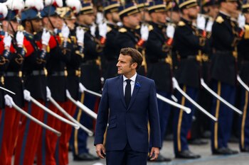 El presidente francés, Emmanuel Macron,