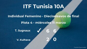 La tenista Tess Sugnaux se