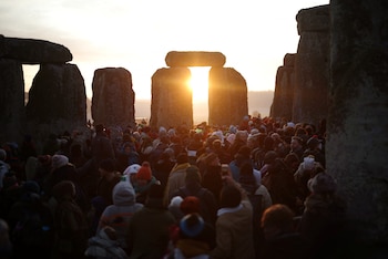 Stonehenge stone circle as they