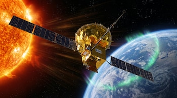 La nave, bautizada como SMILE (acrónimo de Solar Wind Magnetosphere Ionosphere Link Explorer), tiene el tamaño de una furgoneta y está equipada para realizar las primeras observaciones en rayos X del campo magnético terrestre (VisualesIA Scribnews)