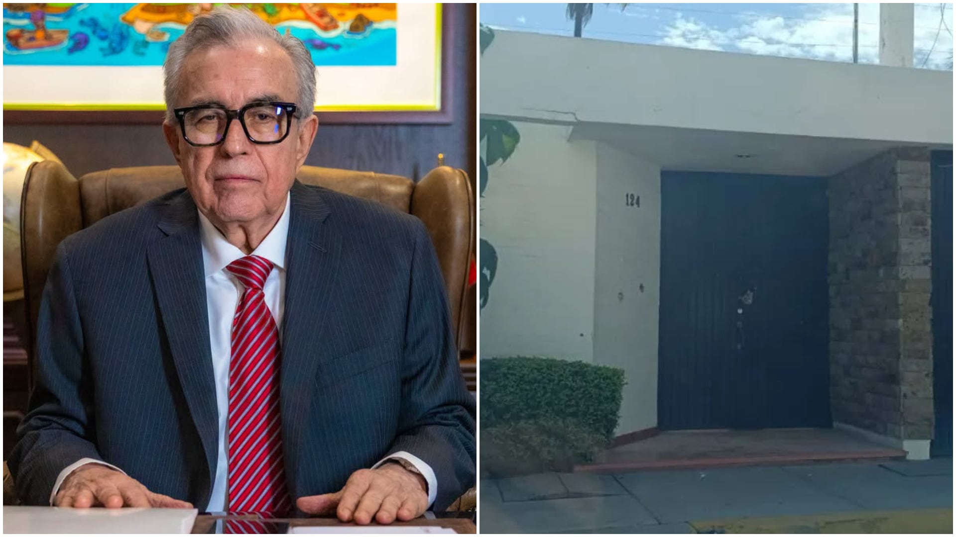 Balean casa presuntamente ligada al gobernador con licencia Rubén Rocha Moya en Culiacán
