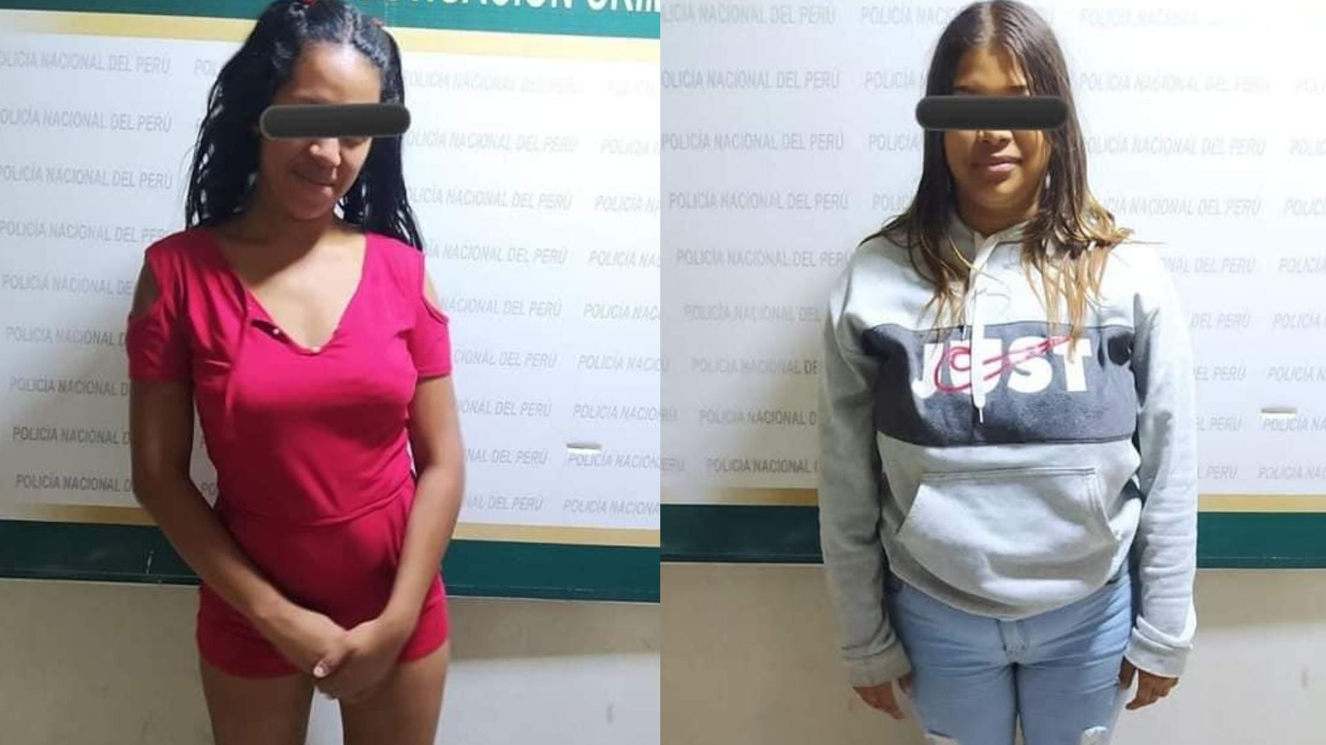 Las extranjeras Braysmary Michelle Lugo Martínez (19) y Eidelyn del Valle Berrío Gonzales (19) son acusadas del asesinato de la enfermera Ericka Hernández Olivares - crédito Policía de Perú