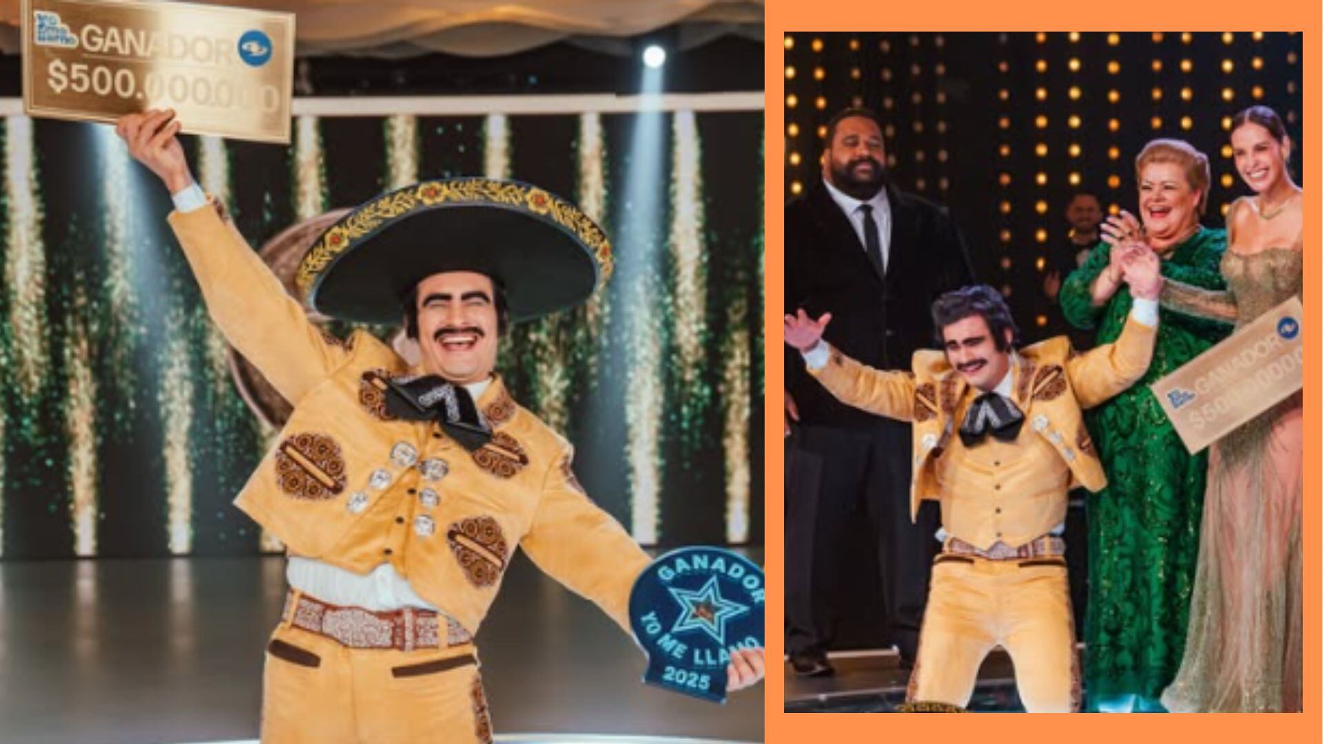 El imitador de Vicente Fernández logró conquistar el premio mayor de 528 millones de pesos en el final del programa - crédito @yomellamo/Instagram