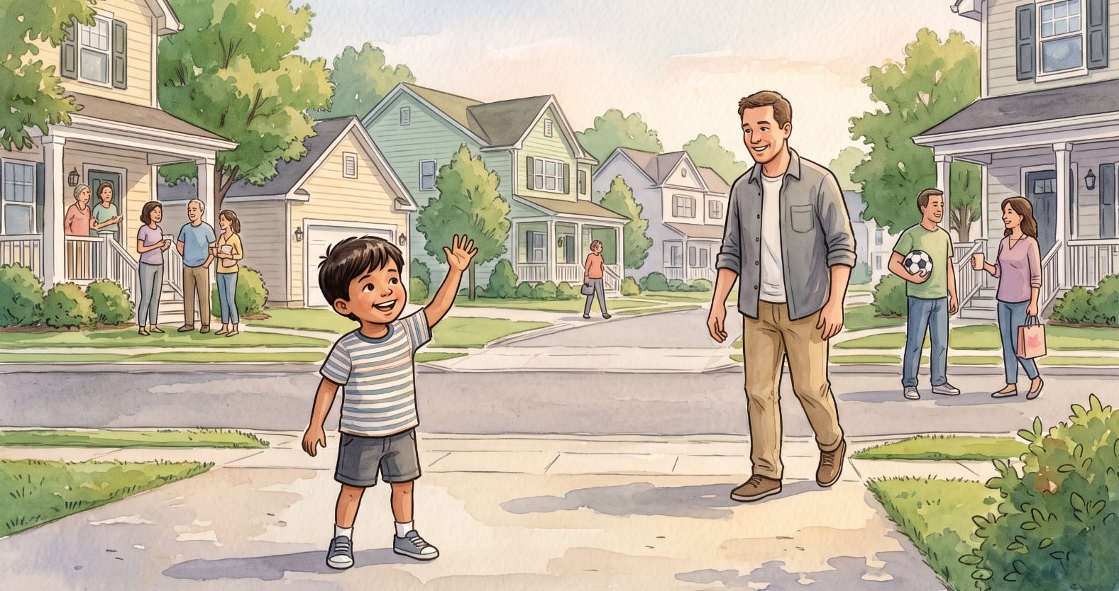 El caso de un niño en Carolina del Norte evidenció cómo un saludo diario puede consolidar una red de apoyo vecinal (Imagen Ilustrativa Infobae)