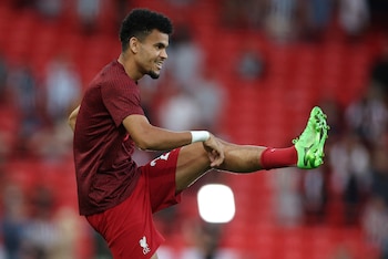 Luis Díaz, en el entrenamiento