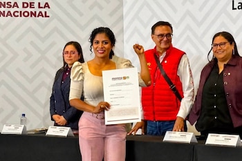 Pese a la revocación de su visa, Montserrat Caballero, aún aspira con ser gobernadora de Baja California.
Crédito: Meta / Montserrat Caballero
