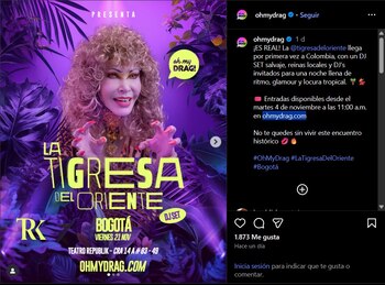 La reconocida artista peruana llega